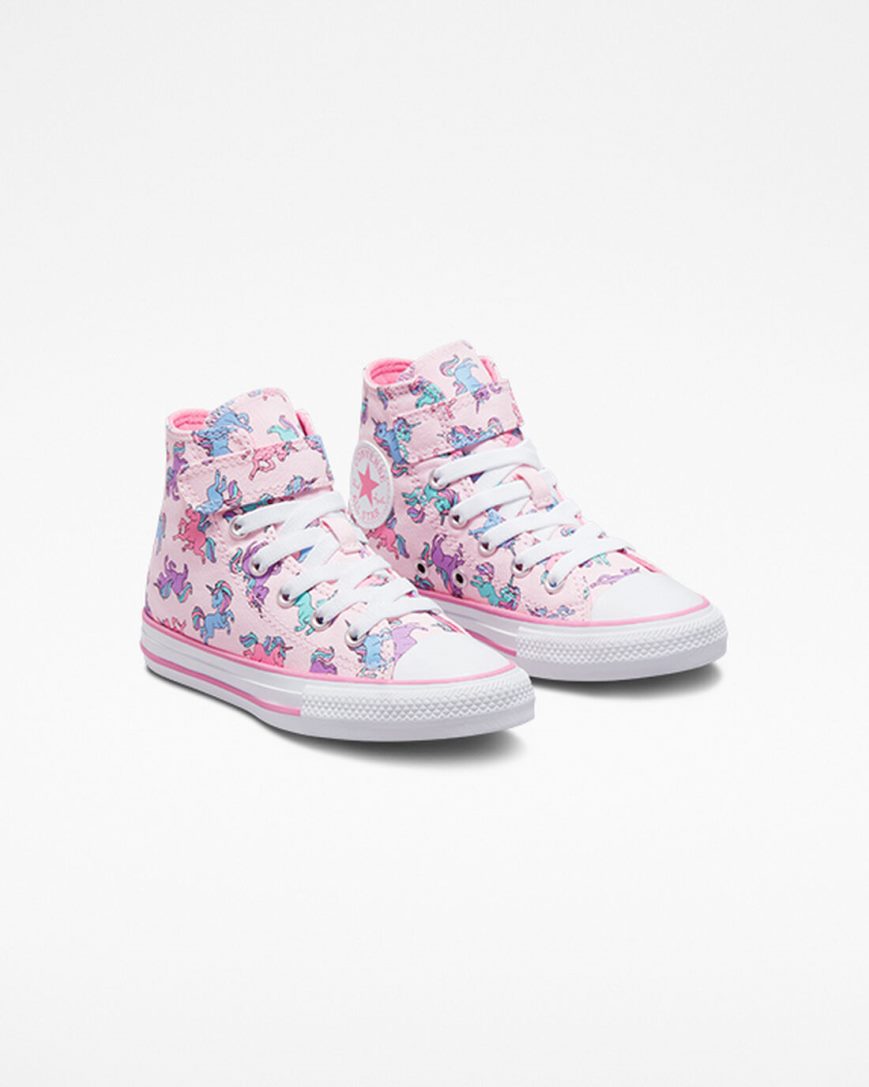 Tenisi Inalti Baieti Converse Chuck Taylor All Star Easy-On Unicorns Roz Albastri | RO 13ZAXG160